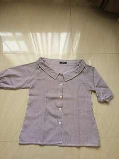 Kemeja sabrina garis