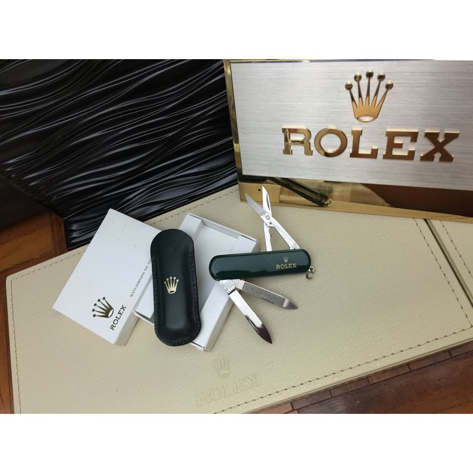 1 x BNIB Original Green Vintage ROLEX Swiss Pocket Knife Rare
