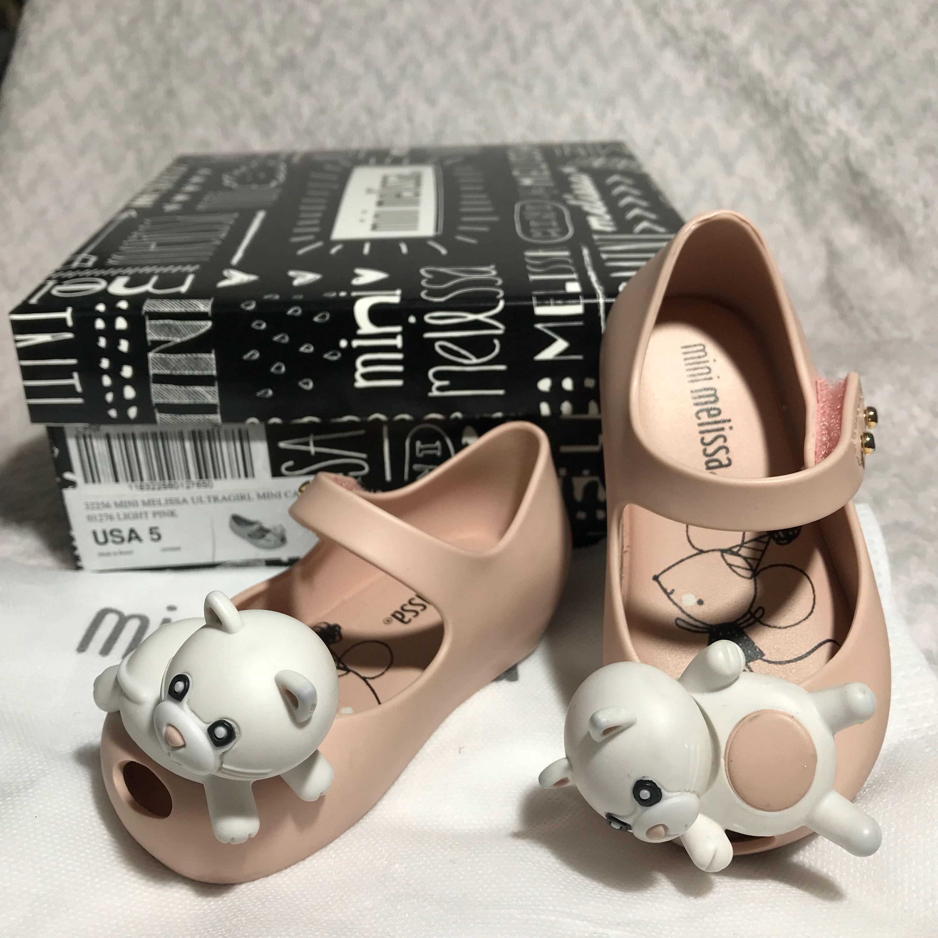 mini melissa pink cat shoes