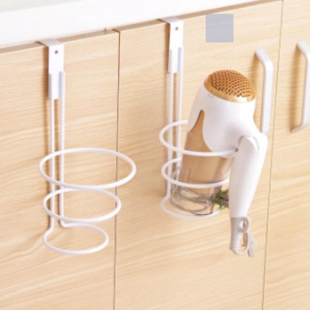 Bathroom Door Back Rack Dryer Iron Hair Dryer Storage Rack