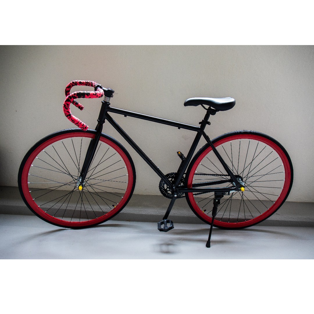 black and red fixie