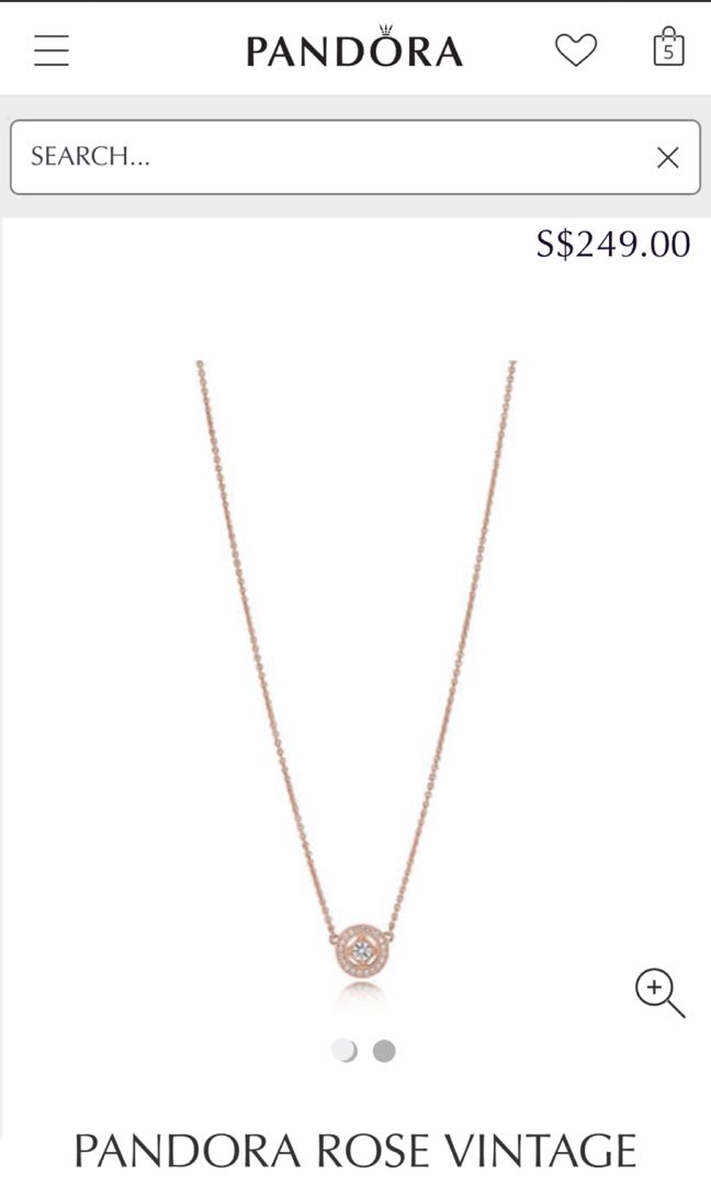 BN pandora rose vintage allure necklace 