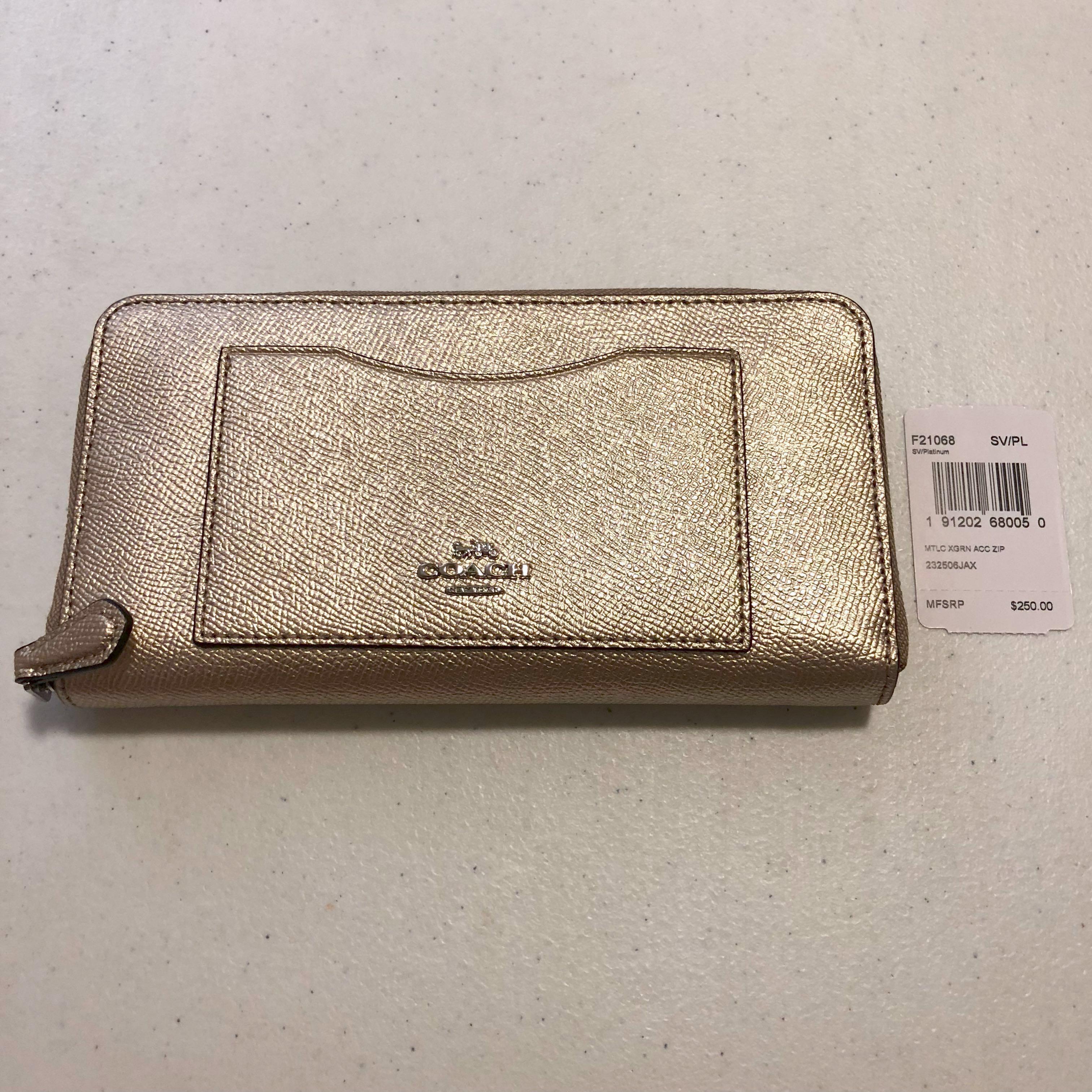 Gold 2025 coach wallet