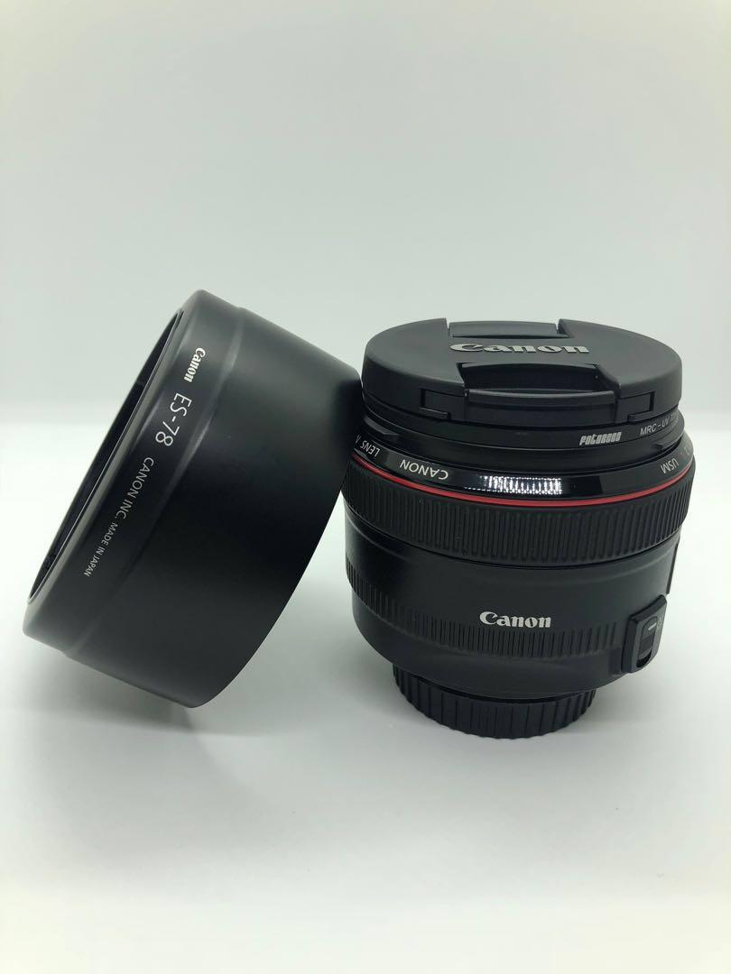 Canon EF 50mm f/1.2 L USM (95% NEW), 攝影器材, 鏡頭及裝備- Carousell