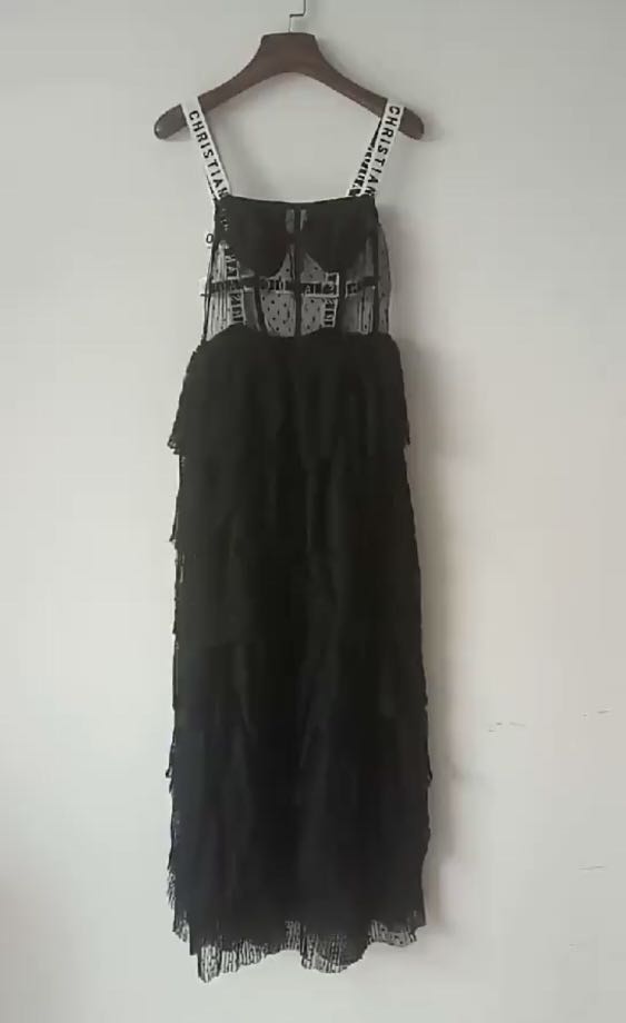 Dior black tulle dress shop