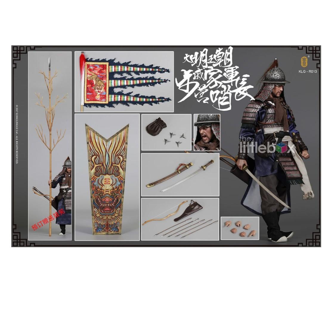 STOCK [DUAL HEAD] KLG-R013 - 1/6 Scale Collectible Figure - Ming Dynasty  Infantry Battalion Patrol Officer (Troops of Qi) Kong Ling Ge　空灵阁 KLG-R013 