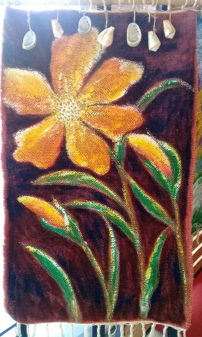 Floral with shells wall hanging decor#2024declutter (Category: Wall Decor) located in Pasig City. Submitted by marjukka (Listing ID 195137392, Image 1). Description: Original handpainted, mixed media wall decor.