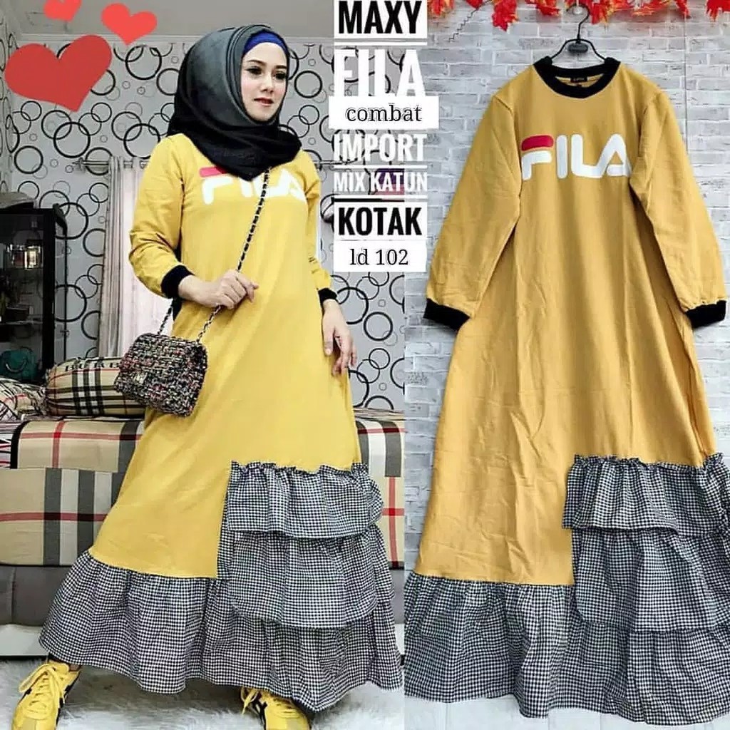 Gamis Fila Olshop Fashion Olshop Wanita On Carousell