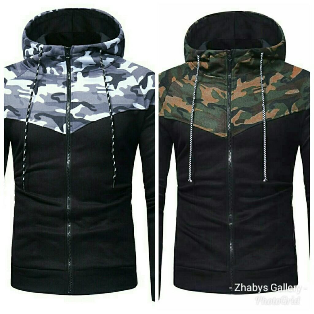 jaket hoodie army