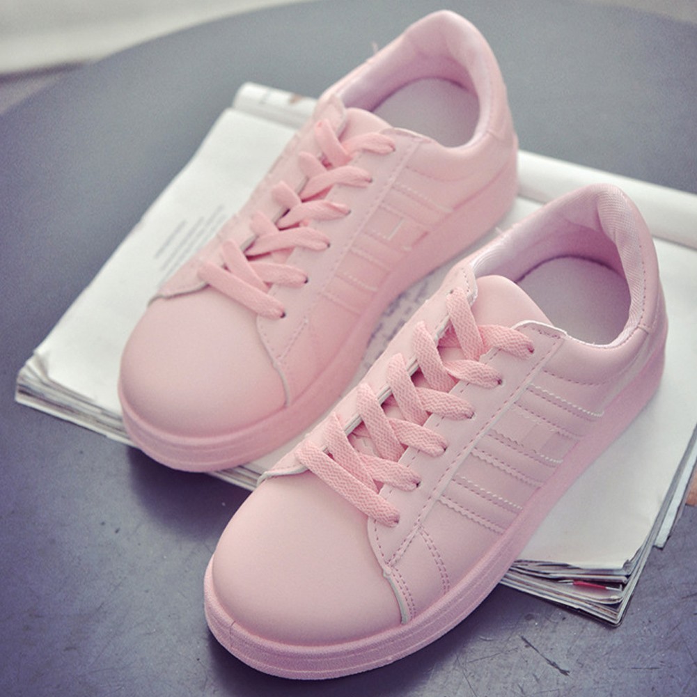 Korean Women Casual White Sneakers Fashion Girl Sport Shoes