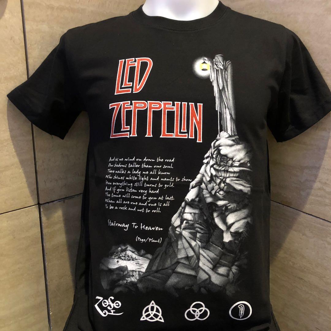 Led Zeppelin Stairway To Heaven Lyrics Rock T Shirt Lz Men S Fashion Clothes Tops On Carousell