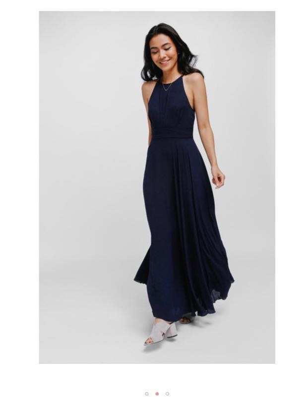 Love Bonito : Lylas Bridesmaid Beautrice Maxi Dress in Navy, Women's  Fashion, Dresses & Sets, Dresses on Carousell