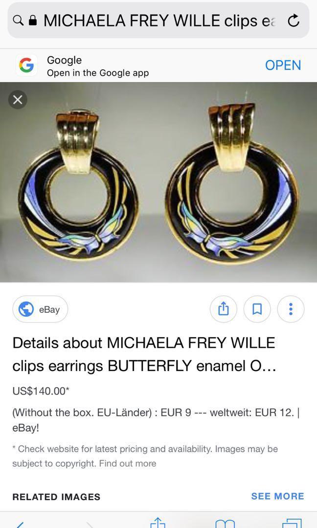 Michaela Frey Wille Clips Earrings Butterfly Enamel Ohrringe Schmetterling Mf462 Women S Fashion Jewellery Earrings On Carousell Traumhafte ohrringe und ohrstecker mit diamanten für einen eleganten auftritt. michaela frey wille clips earrings butterfly enamel ohrringe schmetterling mf462