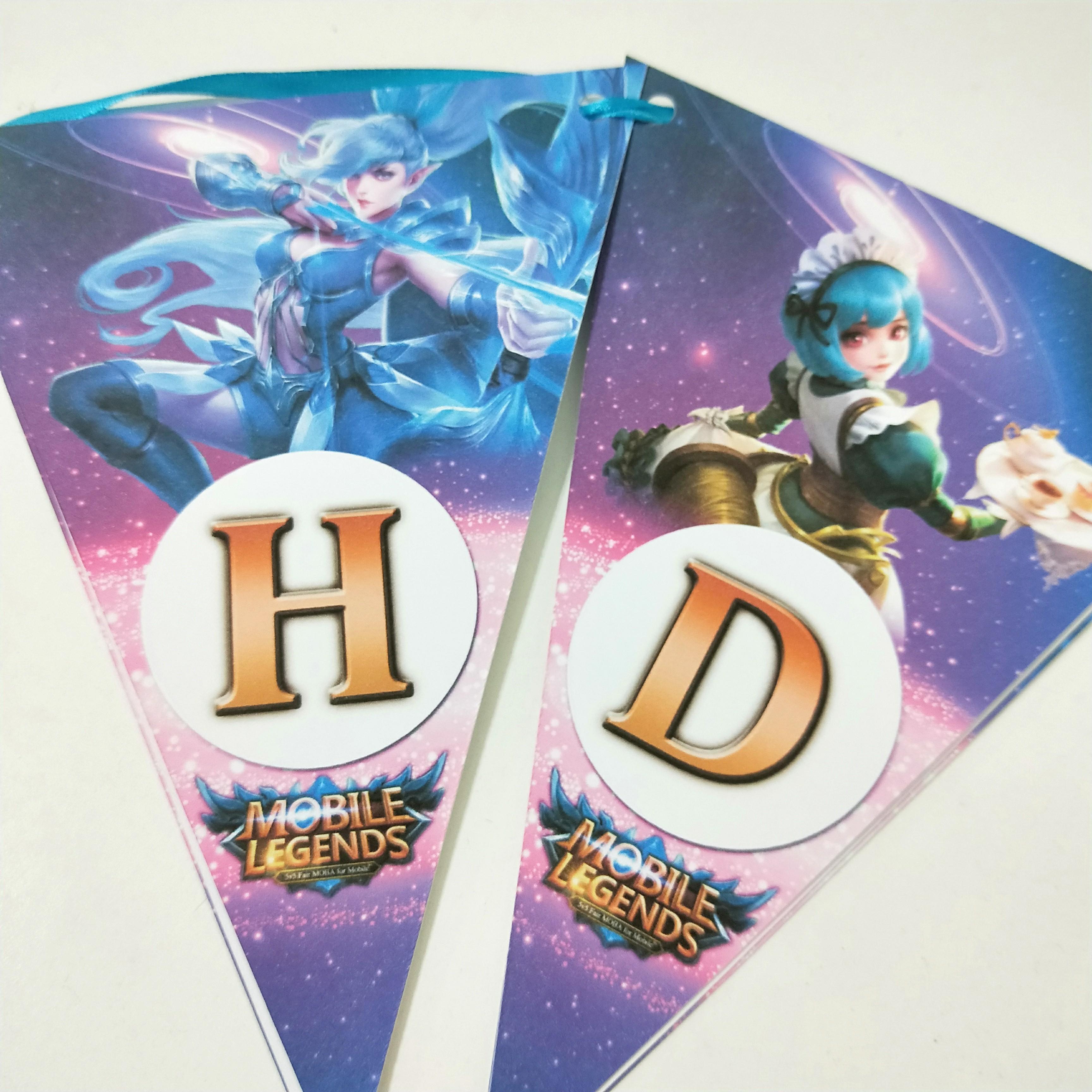 Mobile Legends Birthday Flag Bunting Banner Design Craft Art Prints On Carousell