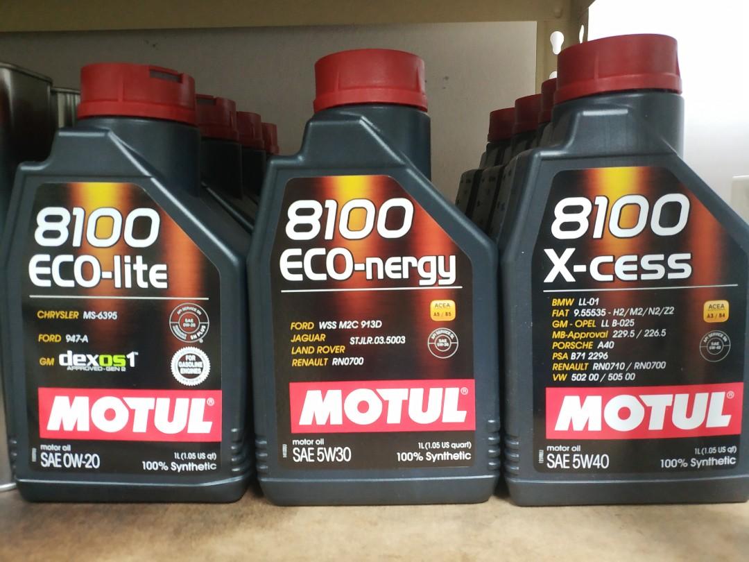 Motul 8100 Ecolite Eco Nergy X Cess Fully Synthetic Motor Engine Oil Car Accessories On Carousell