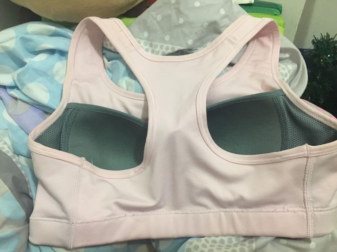 baby pink nike sports bra