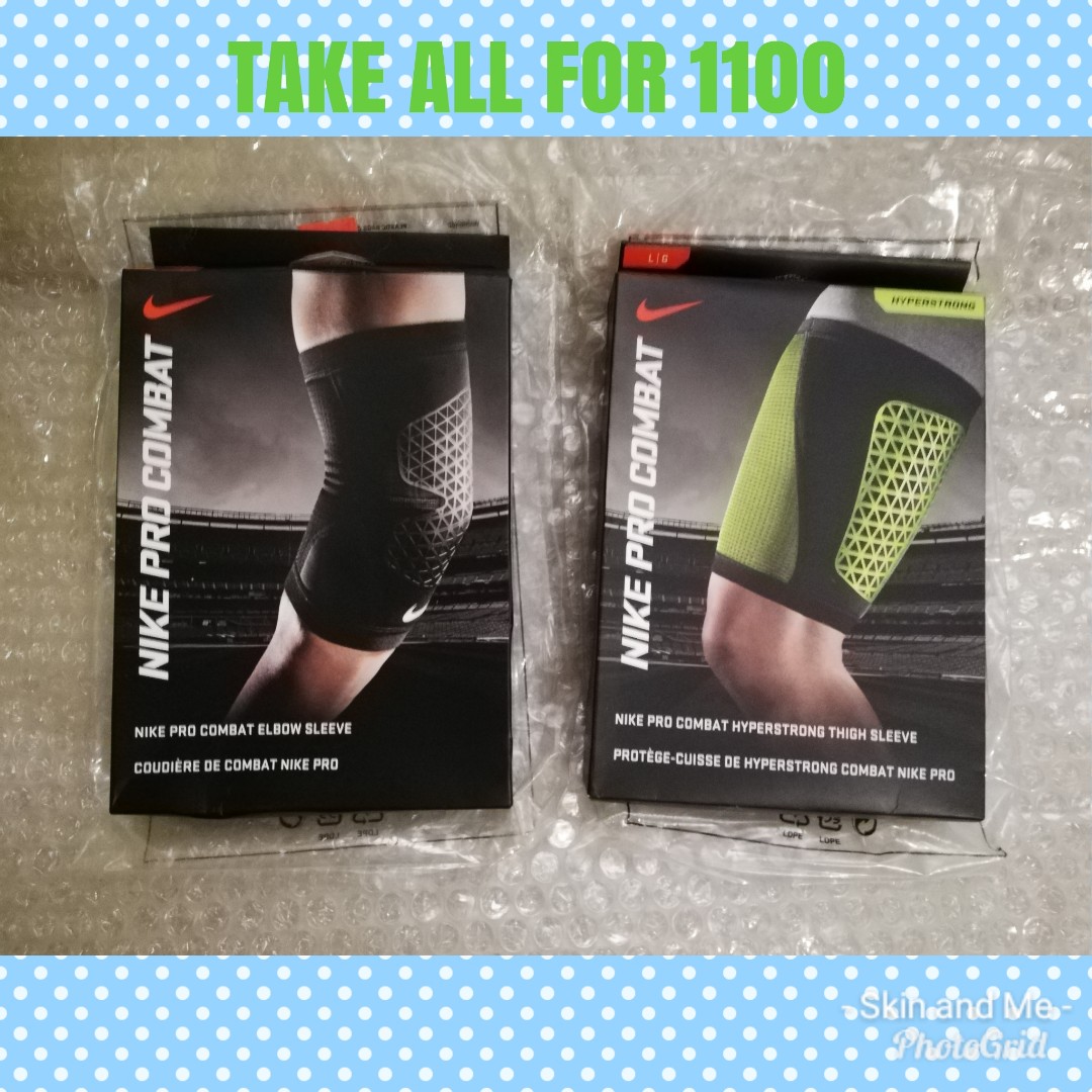 Nike Combat Elbow Sleeve and thigh sleeve, Men's Fashion, Watches & Socks on Carousell