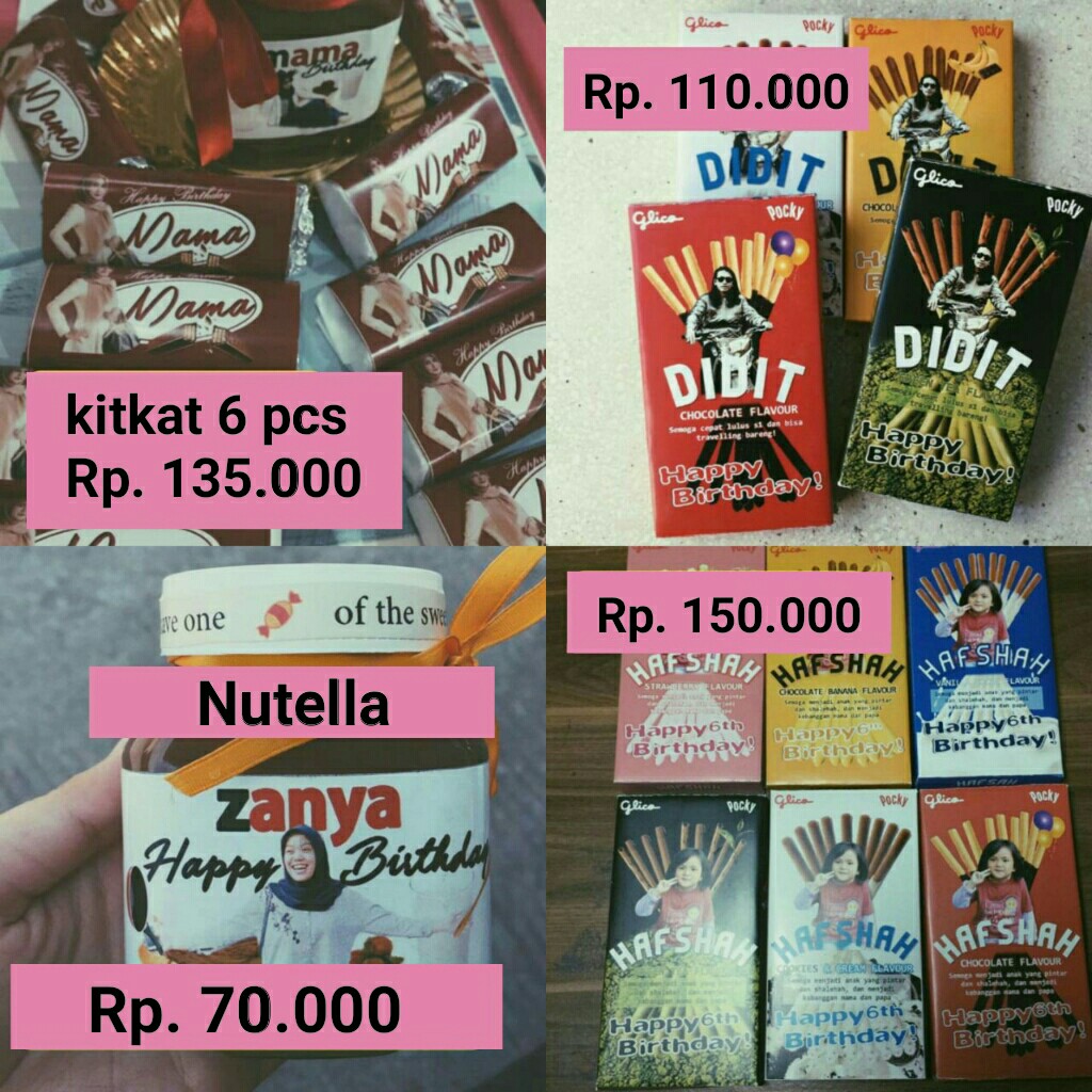 Nutella pocky kitkat custom