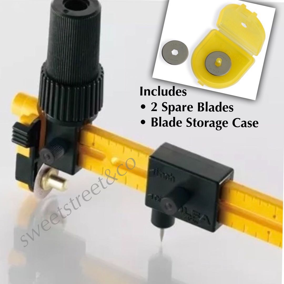 OLFA Ratchet Rotary Circle Cutter (186B/CMP3) includes 2 spare blades