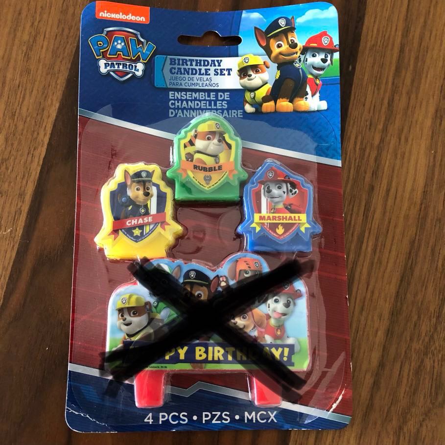 Paw Patrol Birthday Candle Chase Rubble Marshall Toys Games Others On Carousell