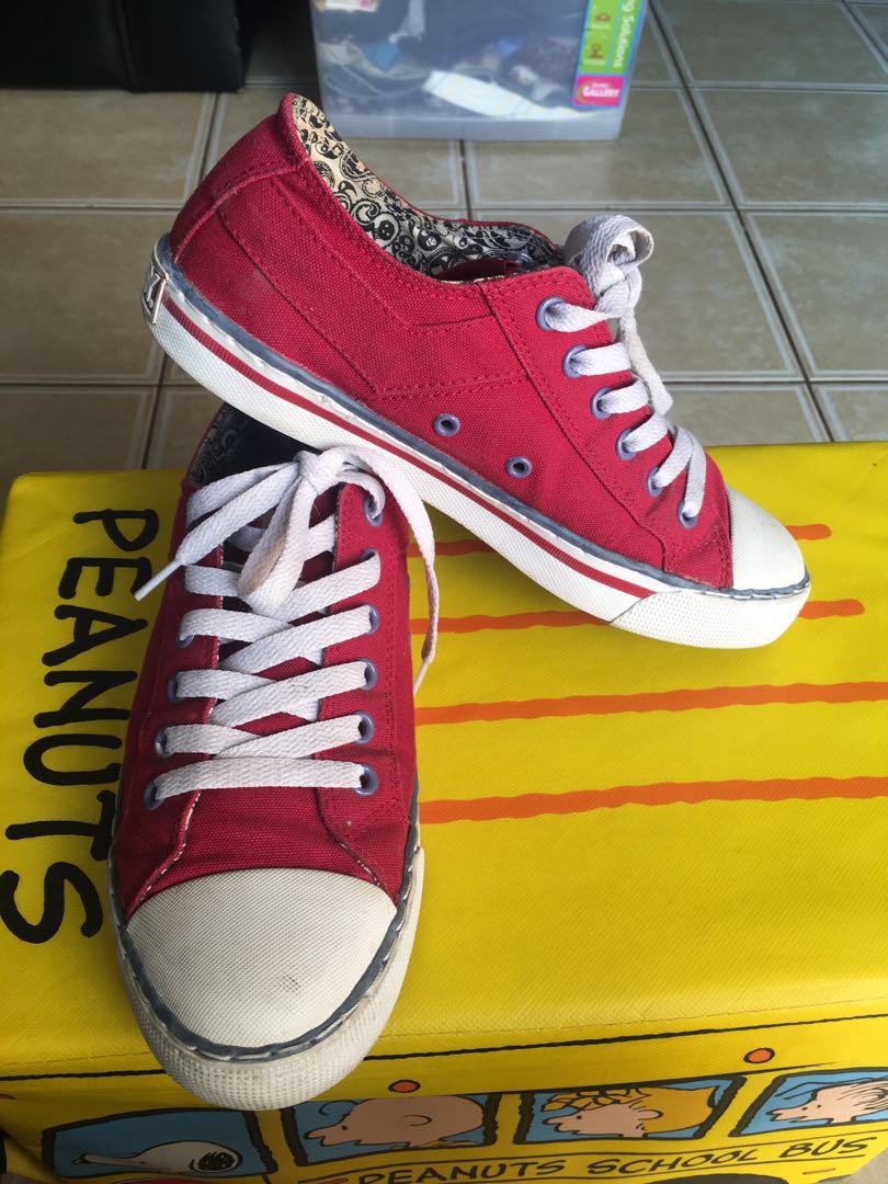 red pony sneakers