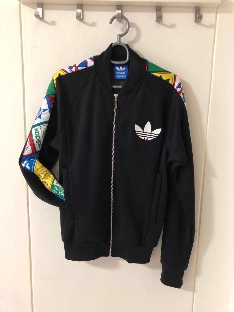 adidas tape track top