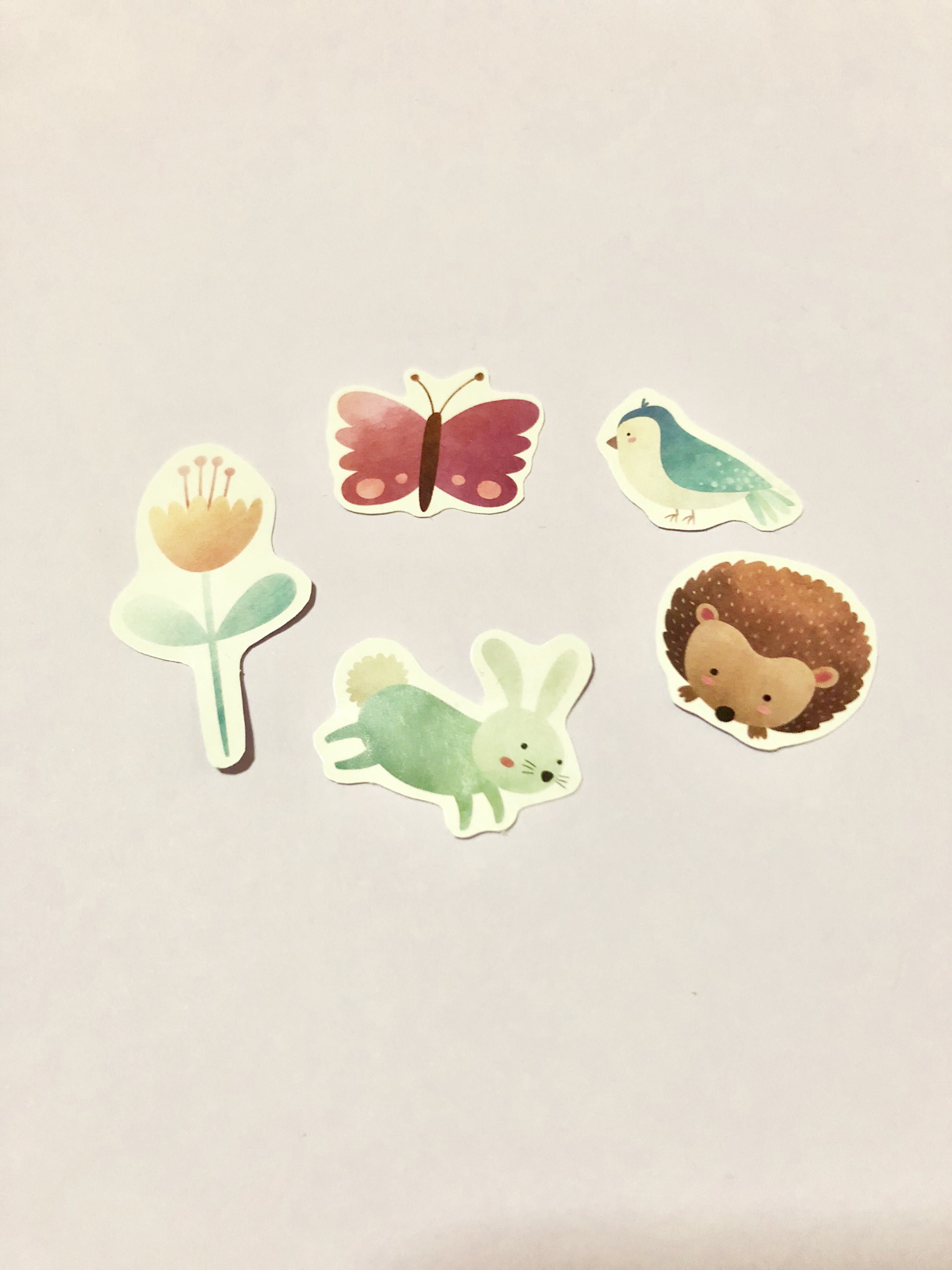 SMALL SET 2 animal sticker pack, Hobbies & Toys, Stationery & Craft