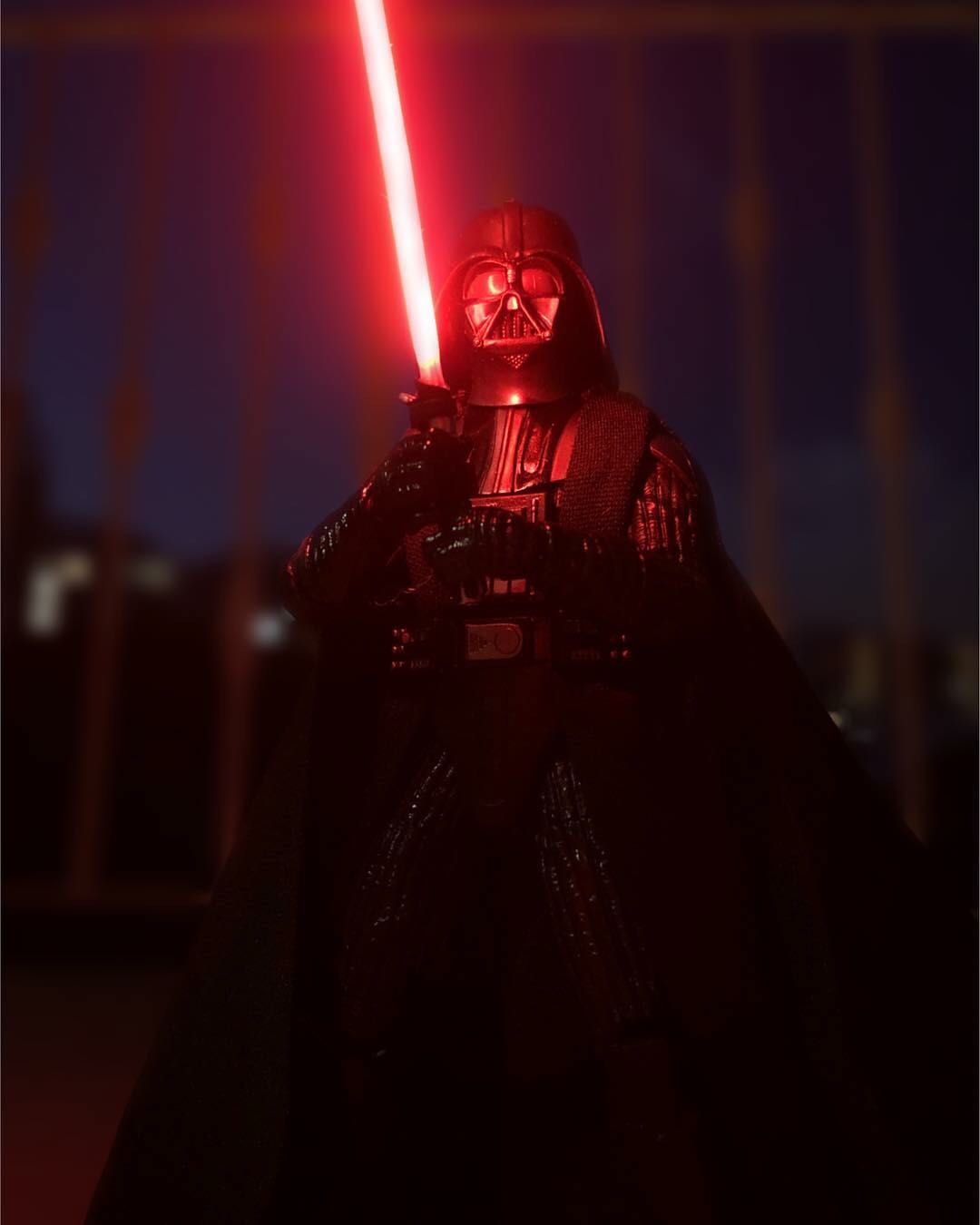 darth vader with lightsaber