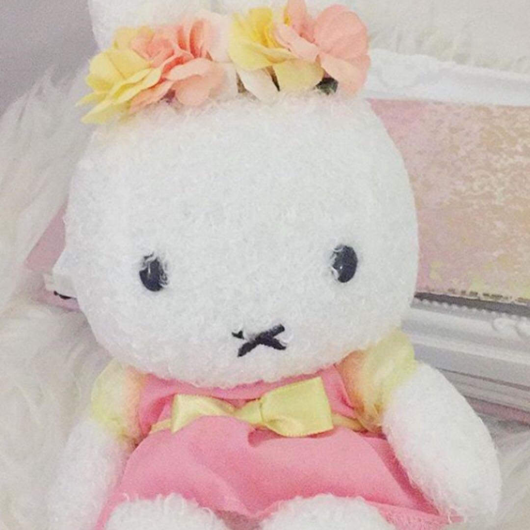 floral bunny stuffed animal