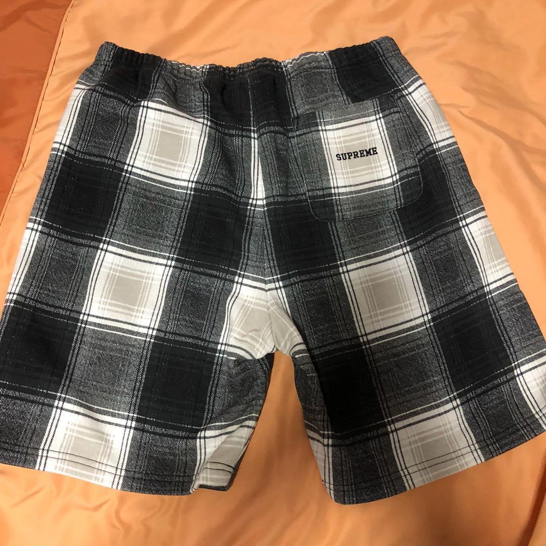 Supreme Nike Plaid Sweatshorts Men s Fashion Bottoms Shorts on Carousell