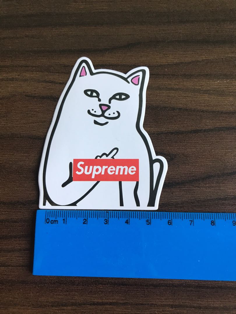 supreme cat sticker