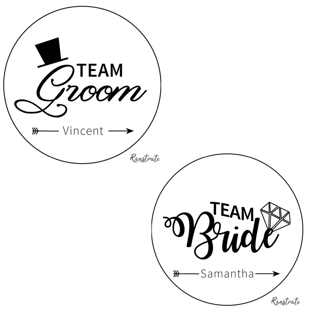 Team bride  team groom stickers hobbies  toys stationery  craft