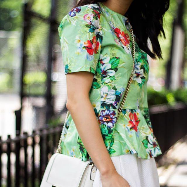 Zara floral peplum top Outlet
