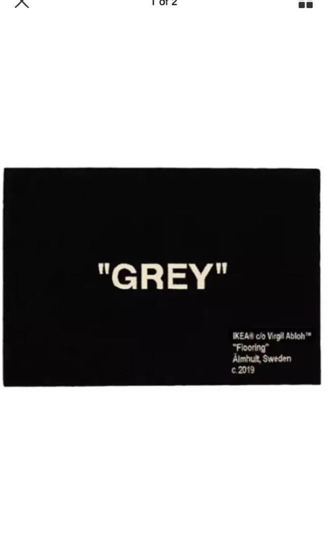 1 PCS ONLY OFFWHITE x IKEA RUG MAT OFF WHITE VIRGIL ABLOH