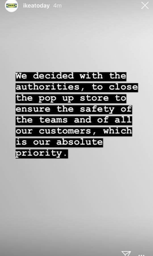 Off white ikea pop up hot sale