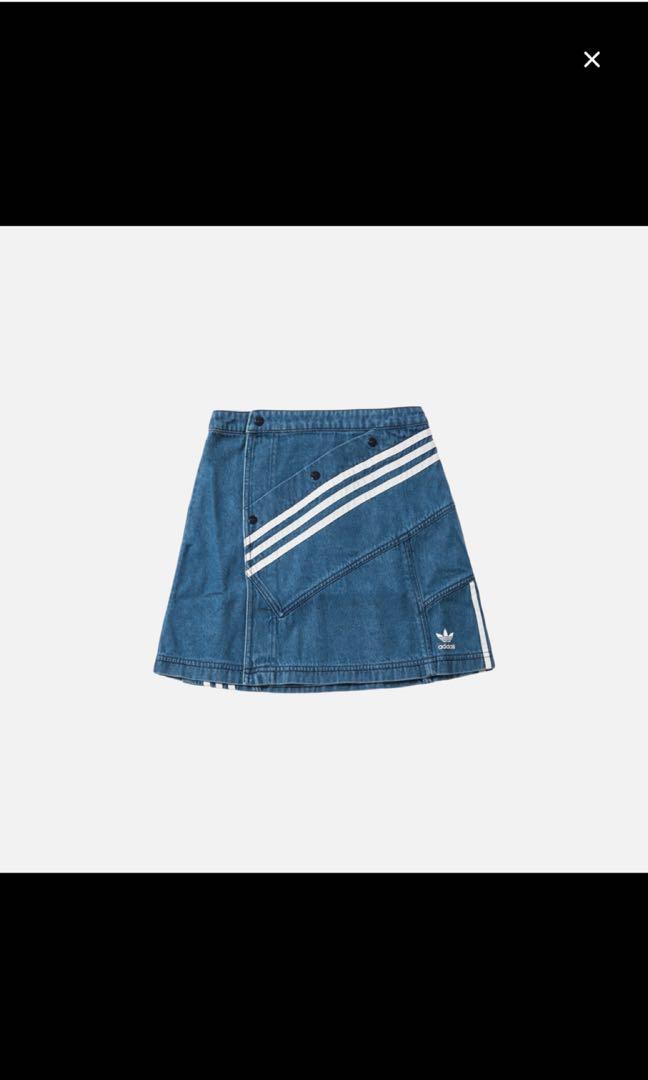 Vintage Y2K Adidas Originals WM 2 Jean Skirt Blue 5 Pockets Short | eBay