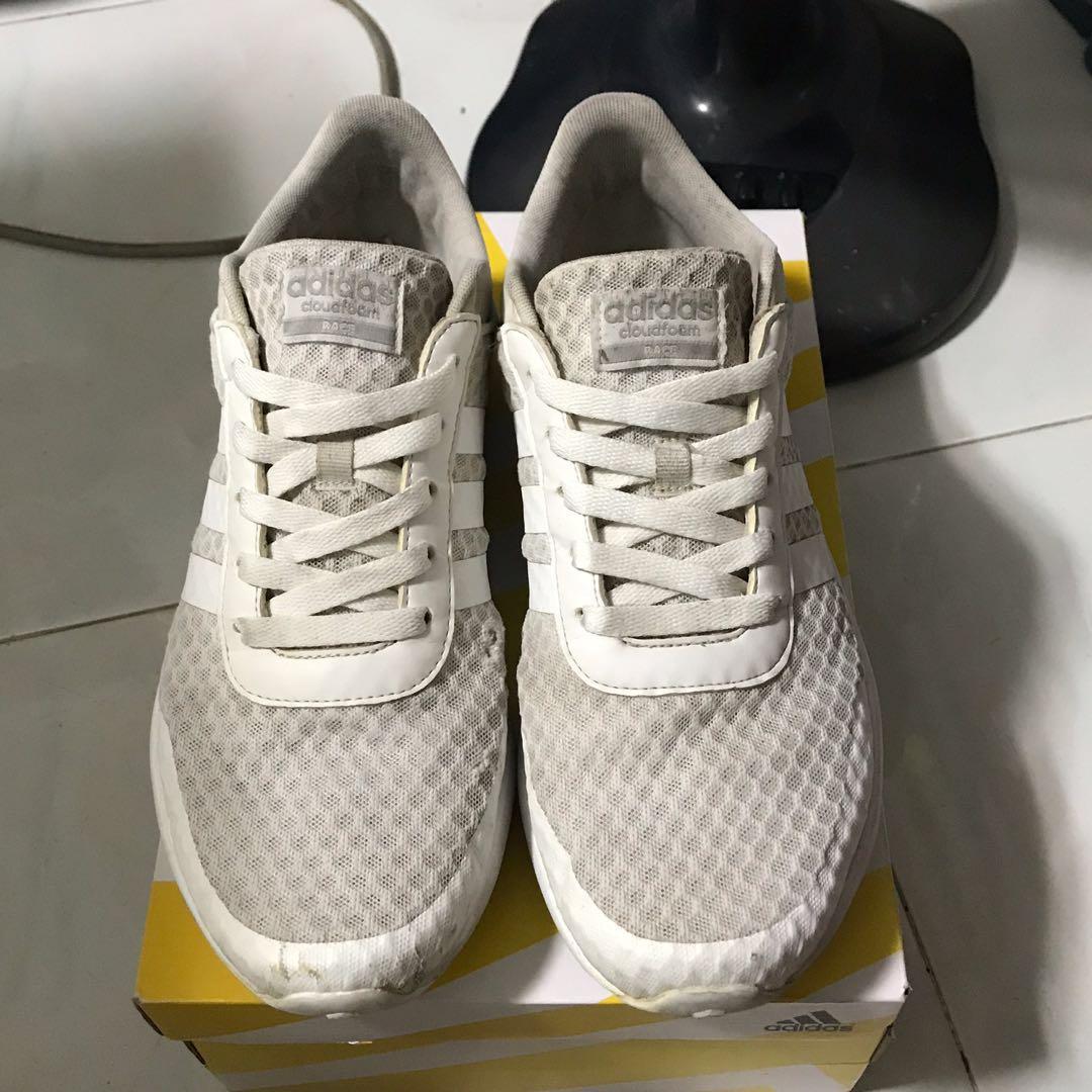 adidas cloudfoam race white