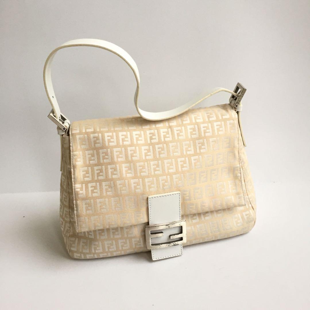 fendi white shoulder bag