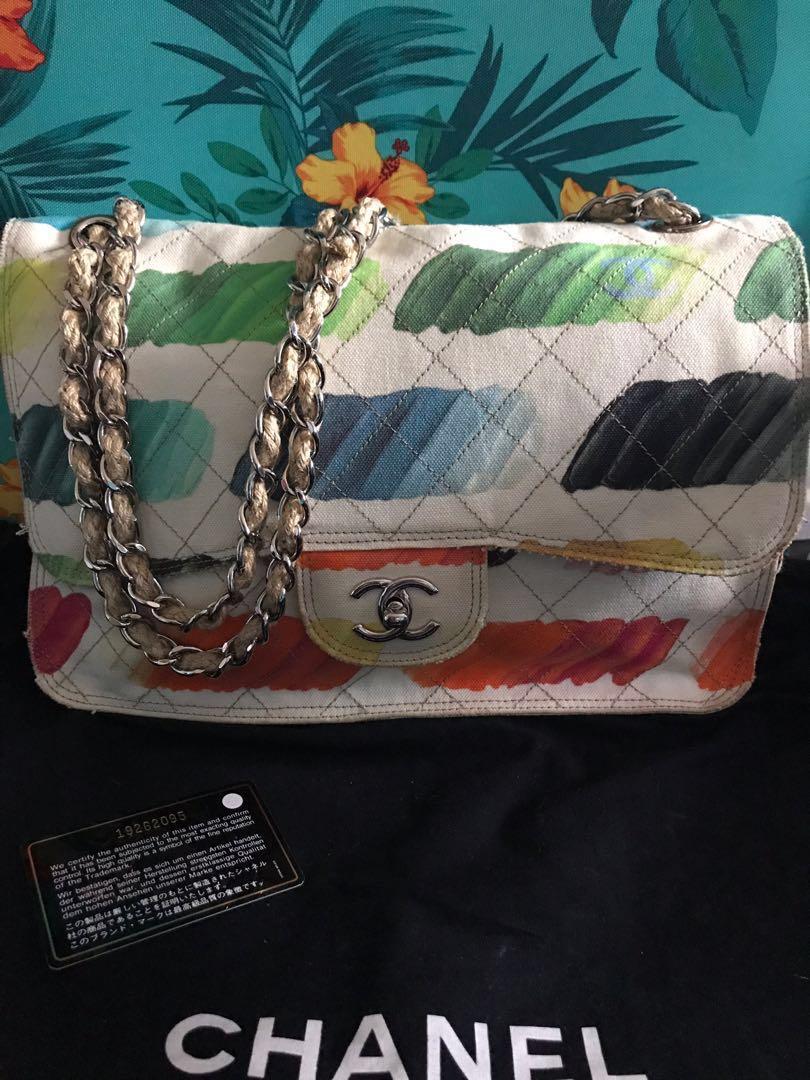 authentic Chanel Colorama jumbo bag, Luxury, Bags & Wallets on Carousell