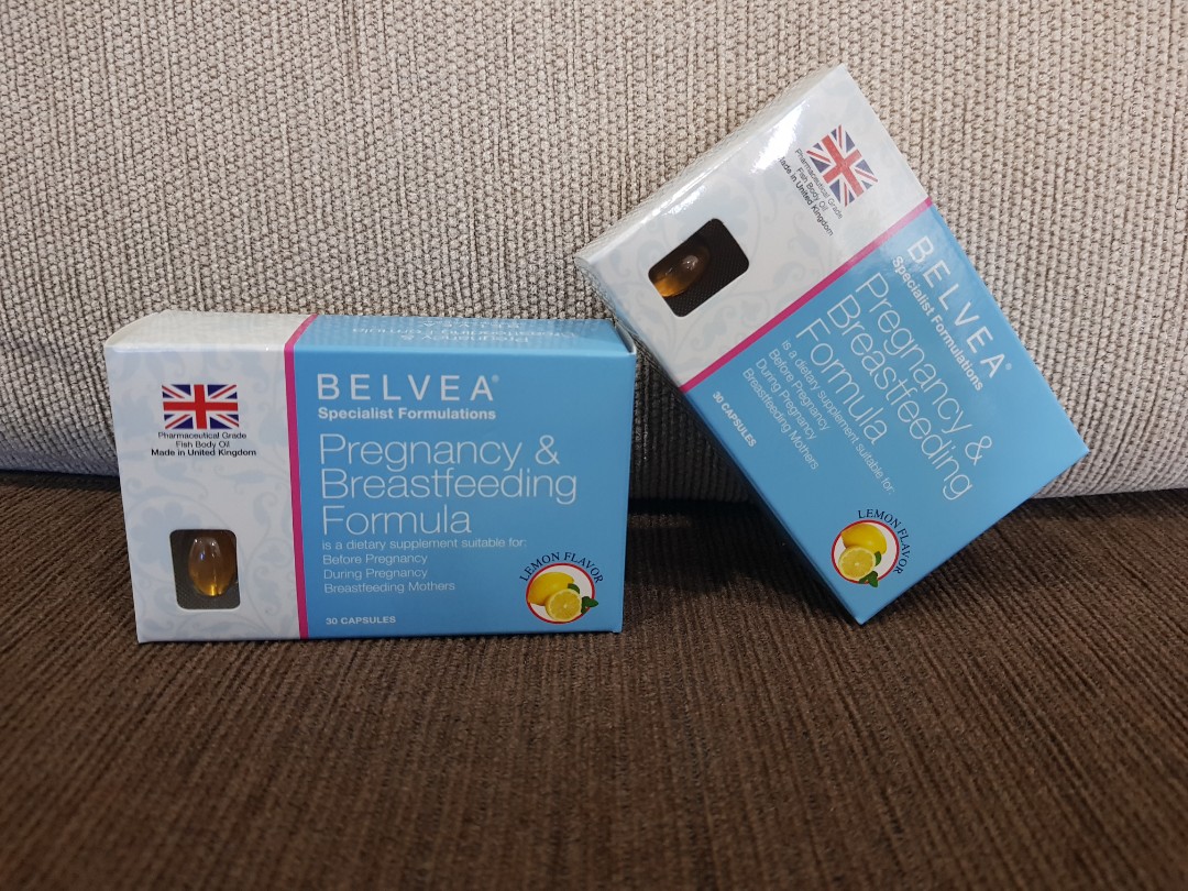 Belvea Pregnancy & Breastfeeding Formula Supplements. FISH OIL . LEMON