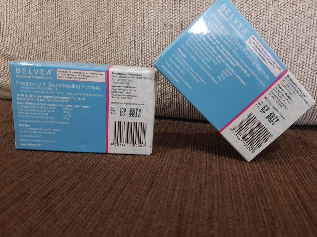 Belvea Pregnancy & Breastfeeding Formula Supplements. FISH OIL . LEMON