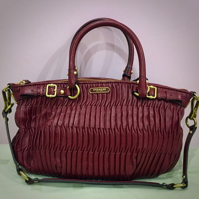 Coach Madison Gathered Leather Sophia Luxury Bags Wallets on Carousell