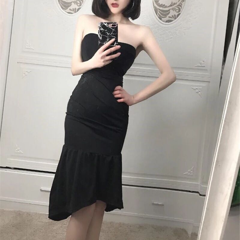 bodycon mermaid midi dress