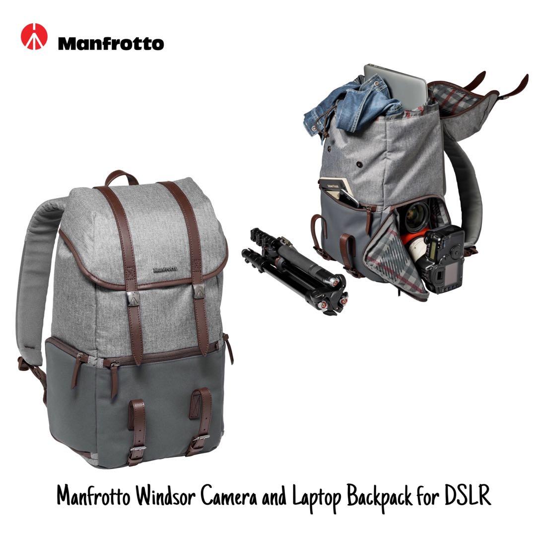 manfrotto windsor camera and laptop backpack