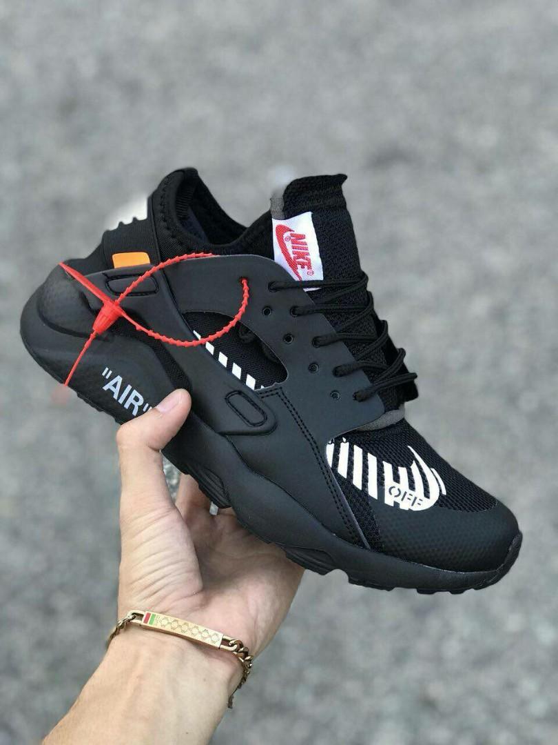 nike huarache off white black