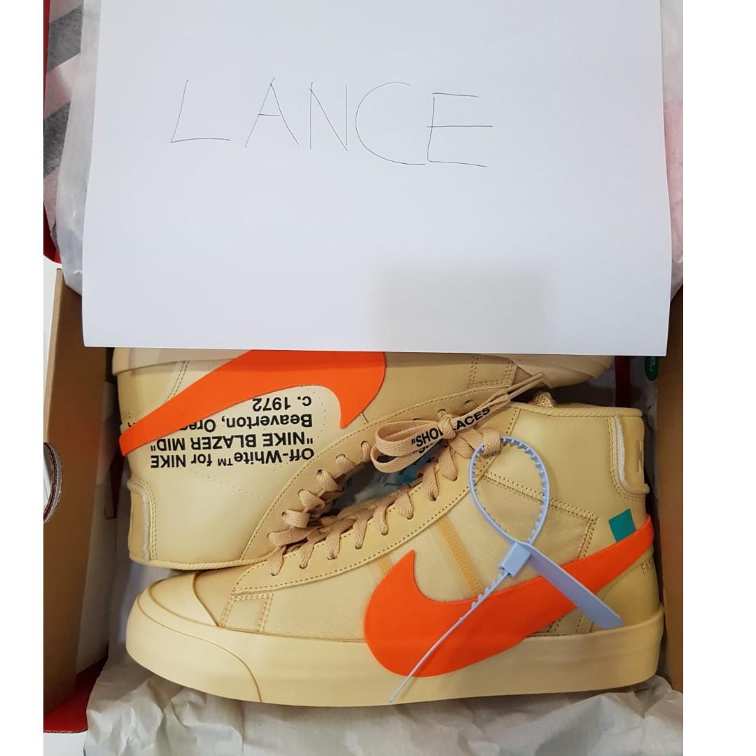 off white blazer orange
