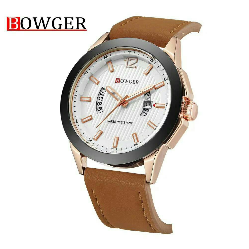 Buy BOWGER Analog Watch with Date and Day for Men (Blue (Faux Leather))  Online at Low Prices in India - Amazon.in