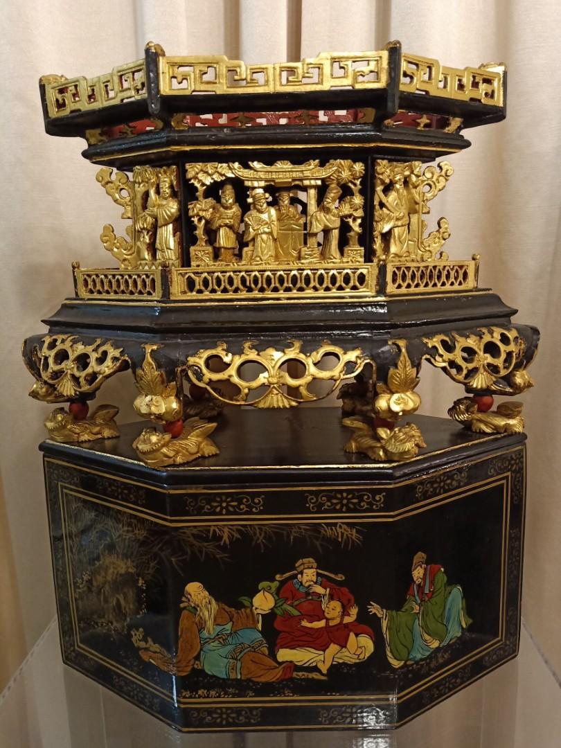 Peranakan Straits Chinese Nyonya chanab lacquer box, Hobbies & Toys ...
