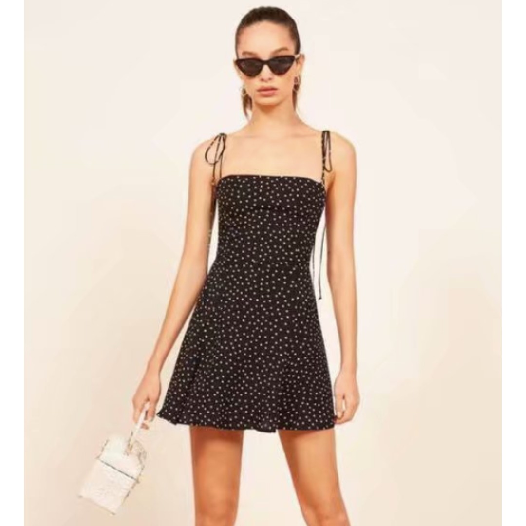 reformation polka dot dress