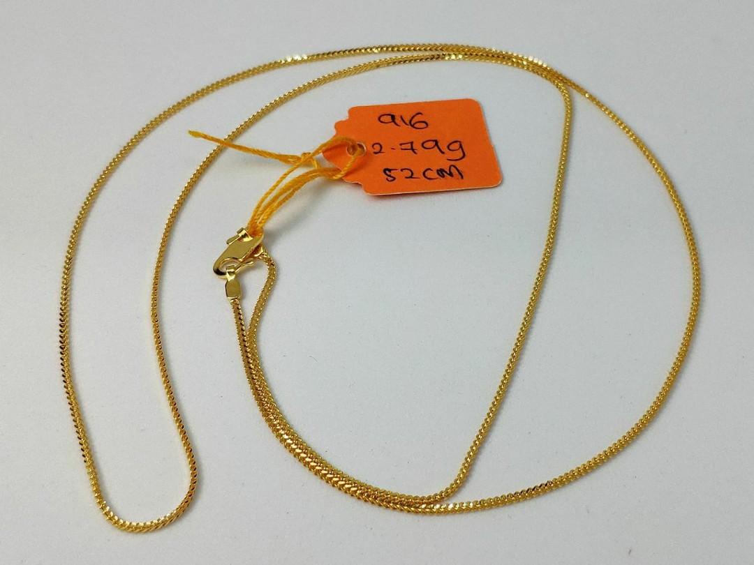 Rantai Leher Belut Padu Emas 916 Harga Pada List Women S Fashion Jewellery On Carousell